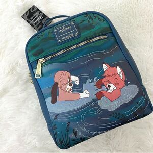 Loungefly Disney Fox And The Hound Water Fight Mini Backpack